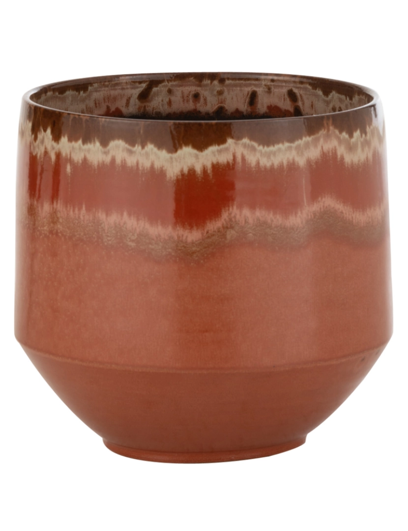 J-Line - J-Line Cache Pot Aline cerâmica vermelha grande