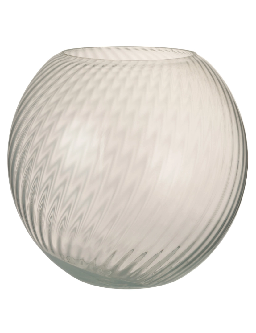 imagem de Vela redonda J-Line Vidro de vaso branco grande1