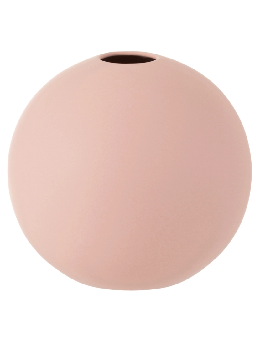 imagem de J-Line vaso cerâmica bola rosa Pastel grande1