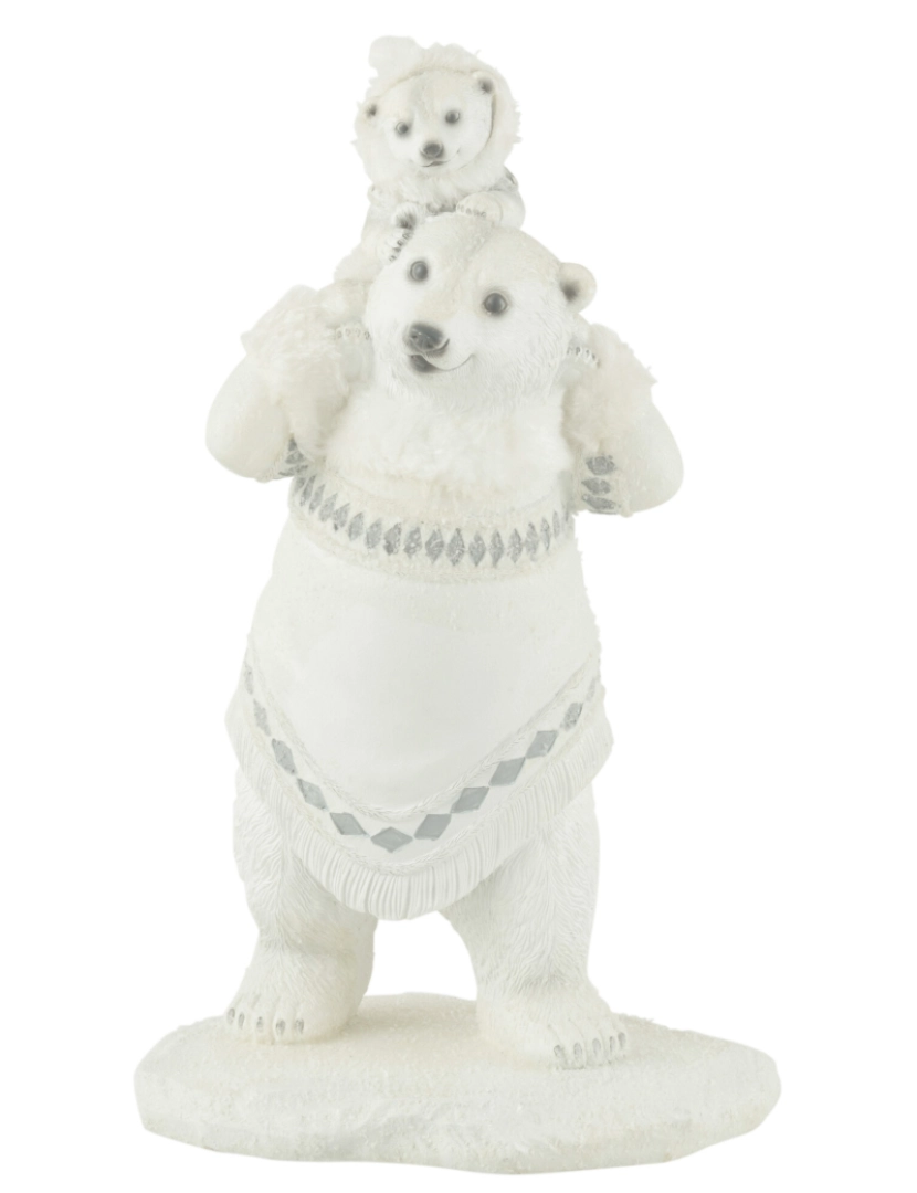 J-Line - Urso polar J-Line + Urso de resina branco/greja