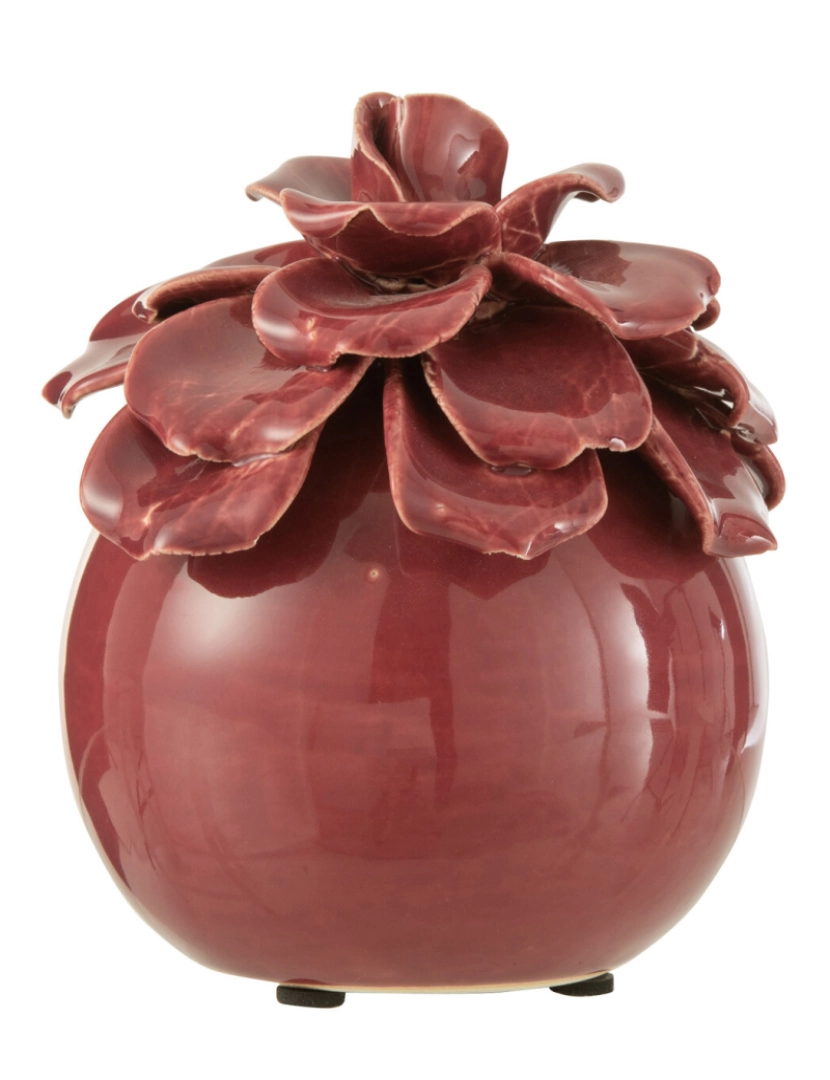 imagem de J-Line flor decorativa de cerâmica rosa1