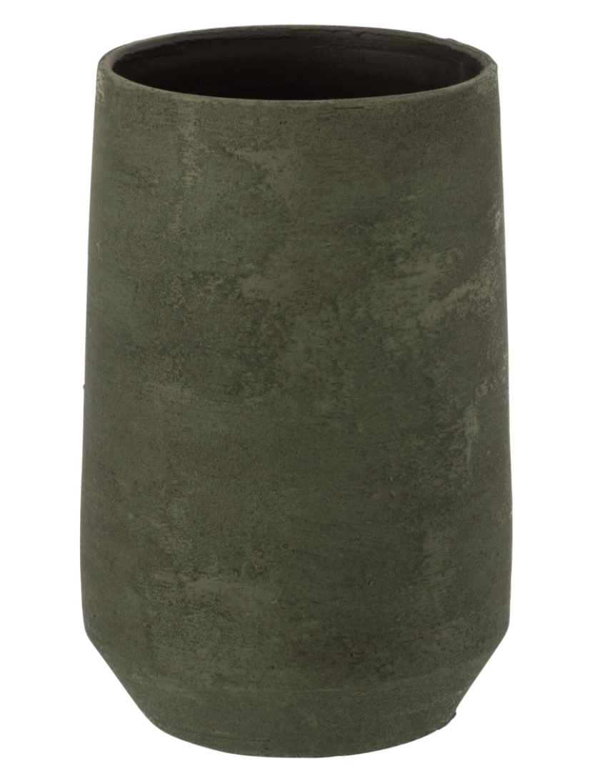 imagem de J-Line Jarron Irregular Rugged cerâmica verde pequeno1