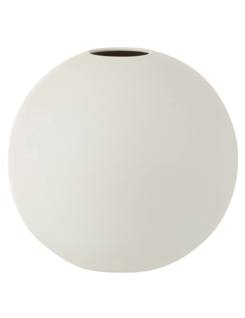 J-Line - Esteira branca da esfera cerâmica do vaso de J-Line grande