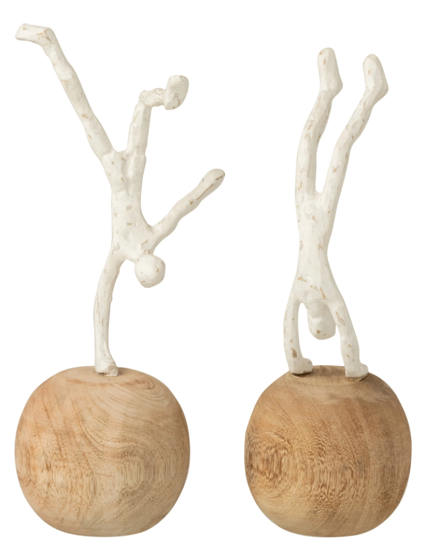 imagem de Caractere J-Line nas mãos finas em poliresina/manguia natural/manguia branca conjunto de madeira de 2 - 2 unidades1