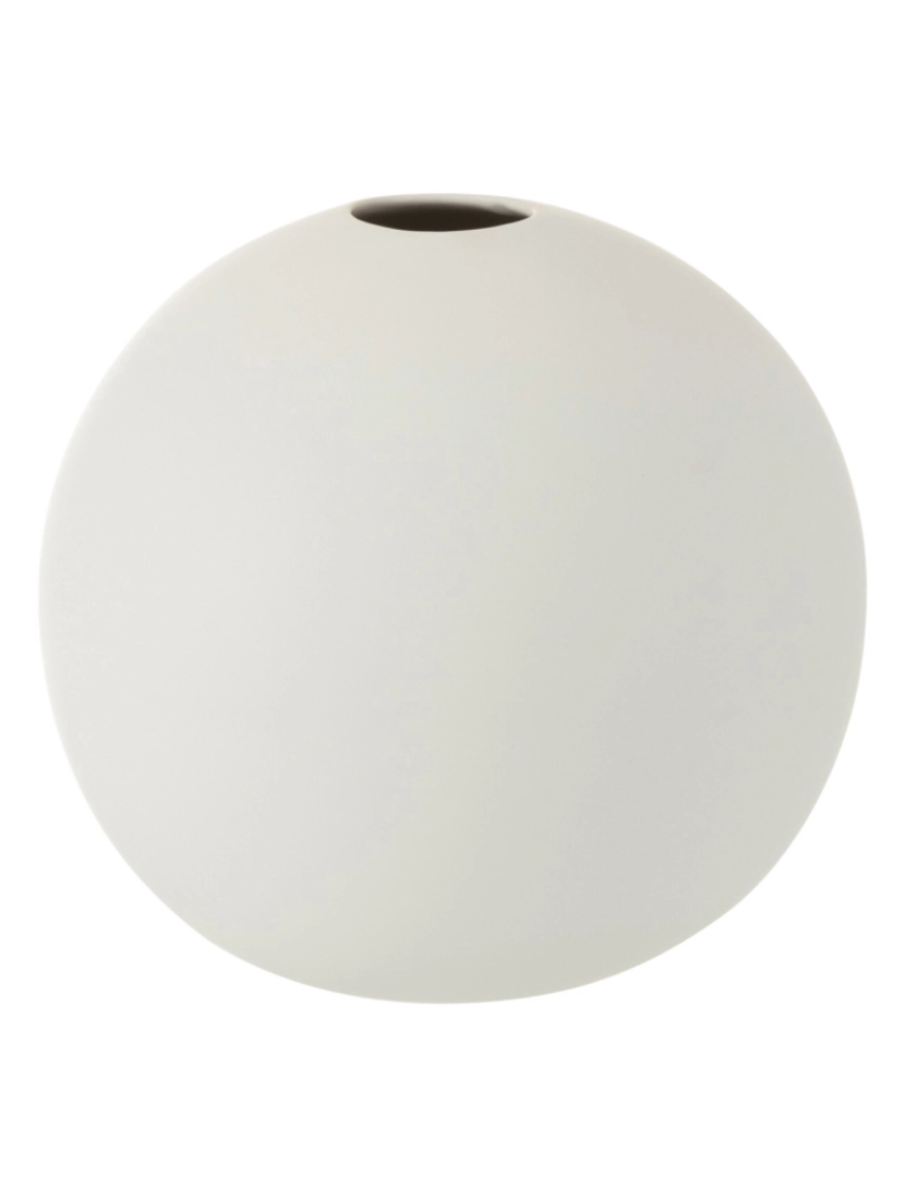 J-Line - Tapete branco da esfera cerâmica do vaso da linha J Médio