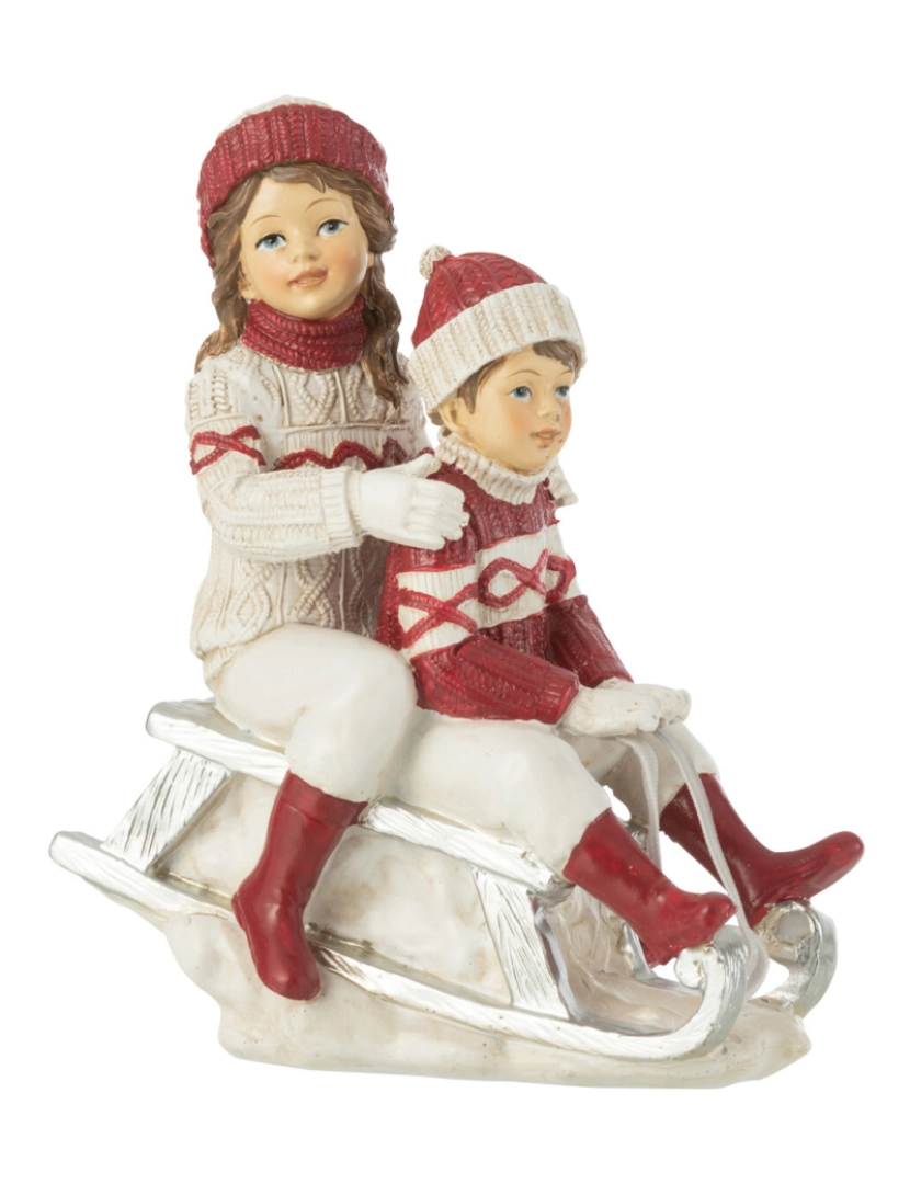 imagem de J-Line menina e menino em branco/vermelho trenó1