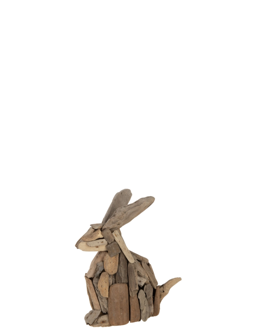 imagem de Peças de madeira de coelho de linha J-Recycles naturais1