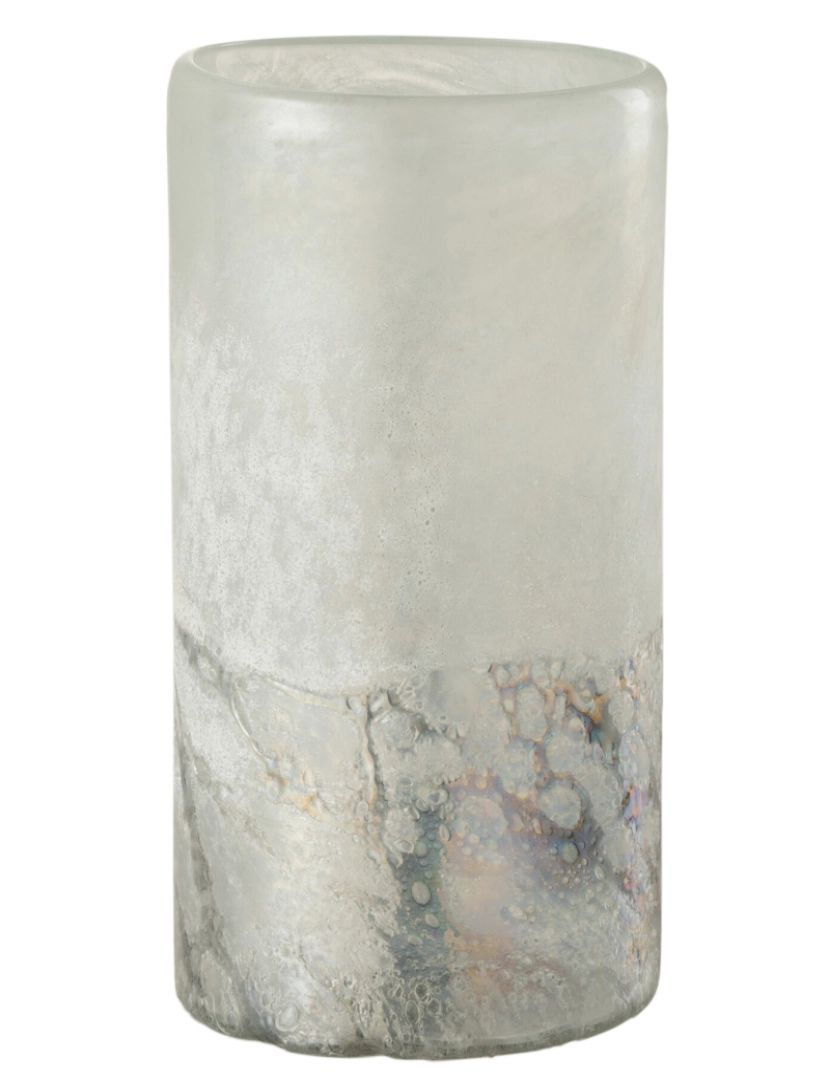 J-Line - J-Line Scavo vaso cilíndrico vidro cinza pequeno