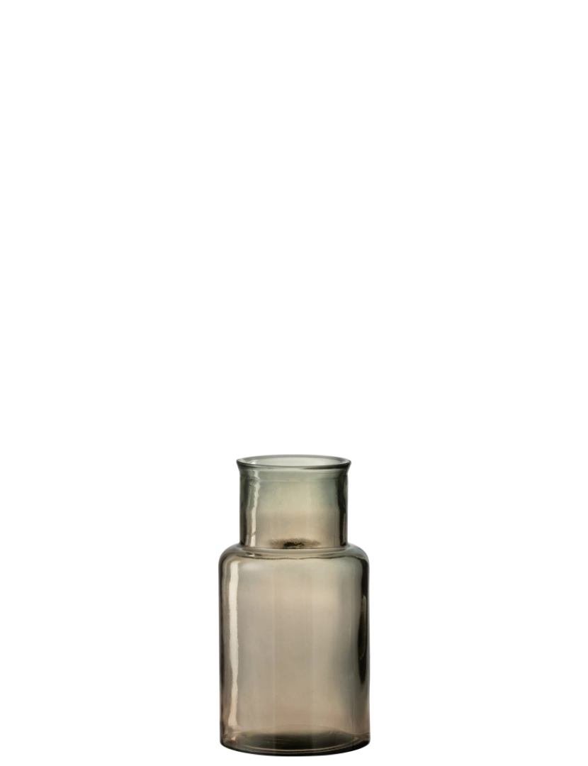 J-Line - J-Line Vase Cylinder Glass Brown Light Small