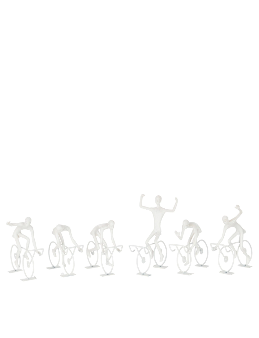 imagem de Ciclistas de J-Line Poli Branco Pequena gama De 6 - 6 unidades1