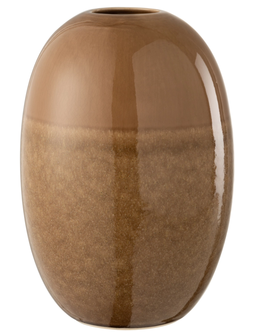 imagem de J-Line Barbara vaso de cerâmica marrom grande1