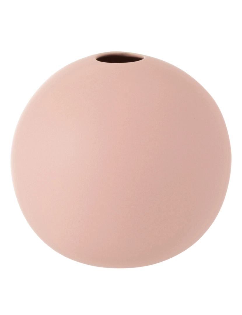 imagem de J-Line vaso cerâmica bola rosa Pastel médio1