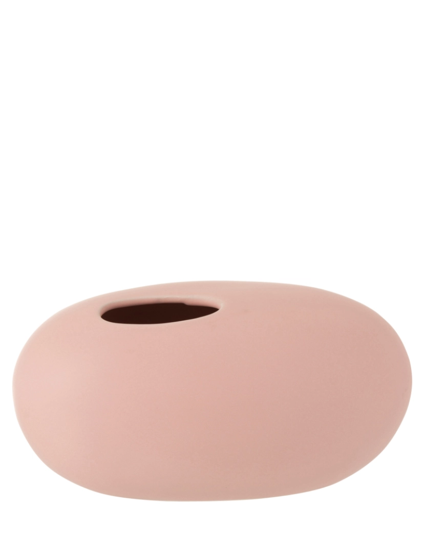 imagem de Vaso Oval J-Line cerâmica Rose Pastel Grande1
