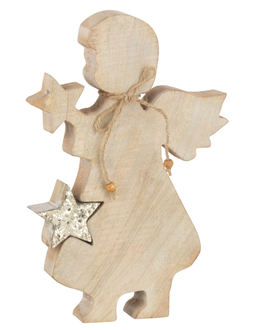 imagem de Manguia de madeira estrela do anjo da linha J-Line L brilhante1