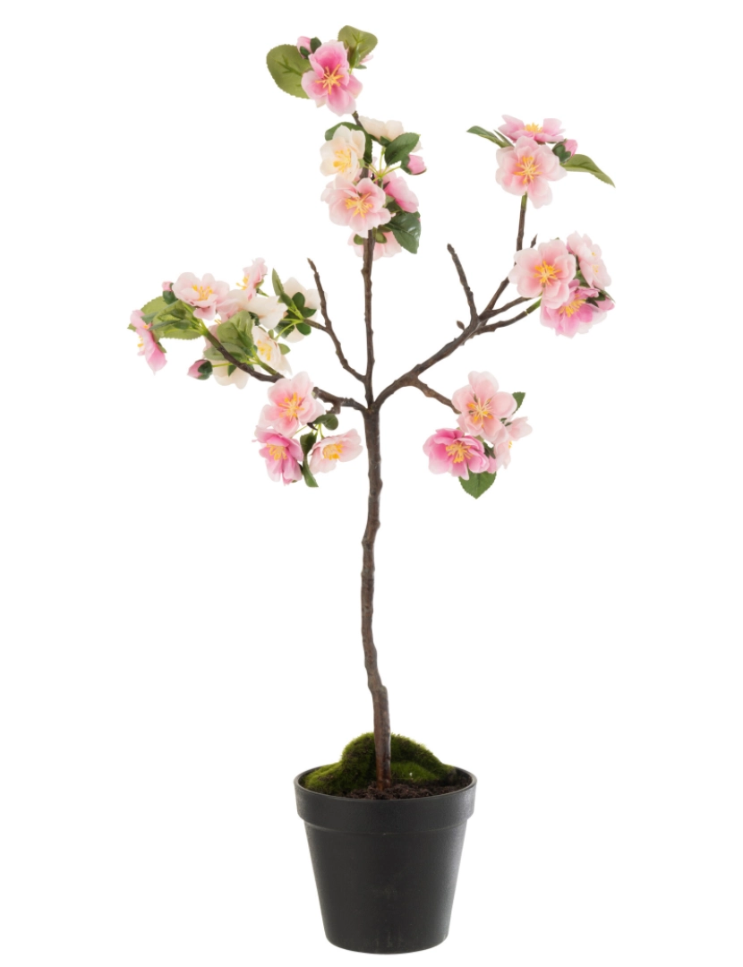 J-Line - J-Line Rose/Marron pequena árvore de flores plásticas