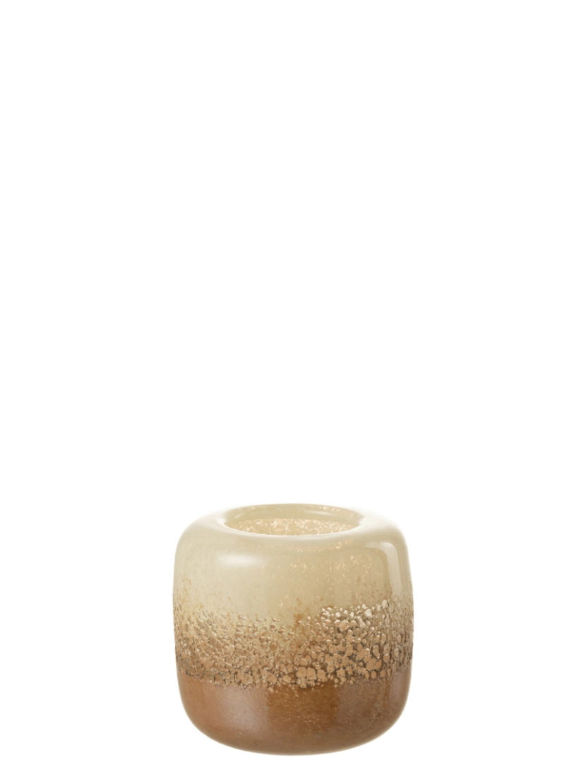 J-Line - J-Line Opi Vase Glass Brown/Beige Small