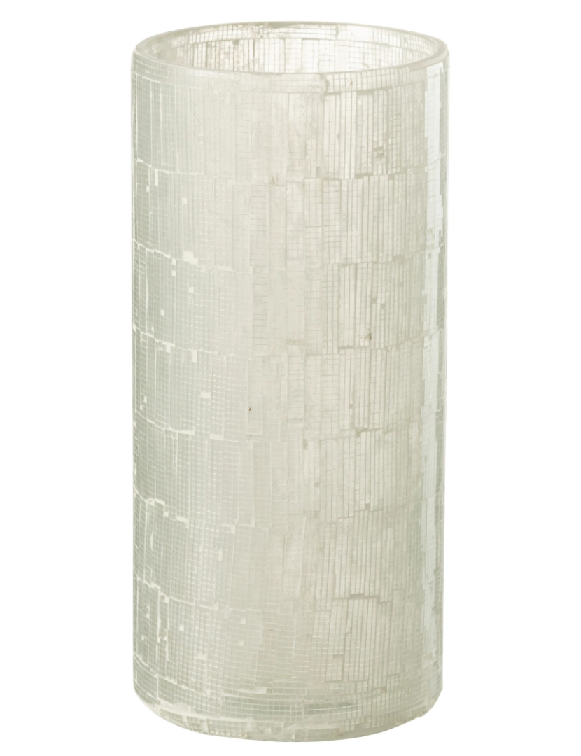 J-Line - J-Line Mosaic Vaso cinza vidro luz média