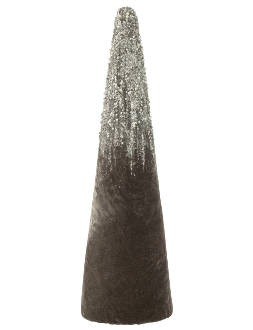 imagem de J-Line Cone Velvet grânulos cinzentos grandes1