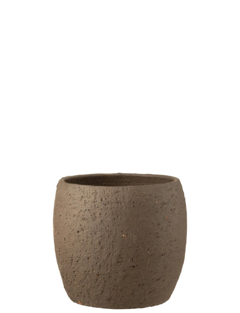 imagem de Cachepot J-Line Enya cerâmica marrom Xlarge1