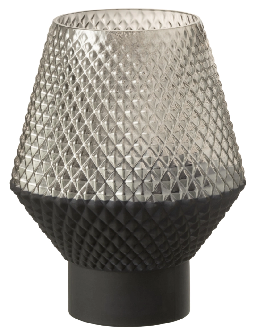 J-Line - J-Line Vase padrão vidro cinza pequeno