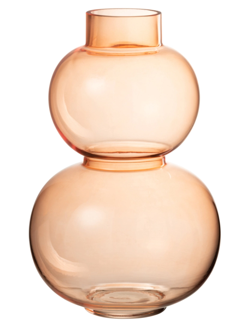 J-Line - J-Line Vase Ball Glass Laranja Pequeno