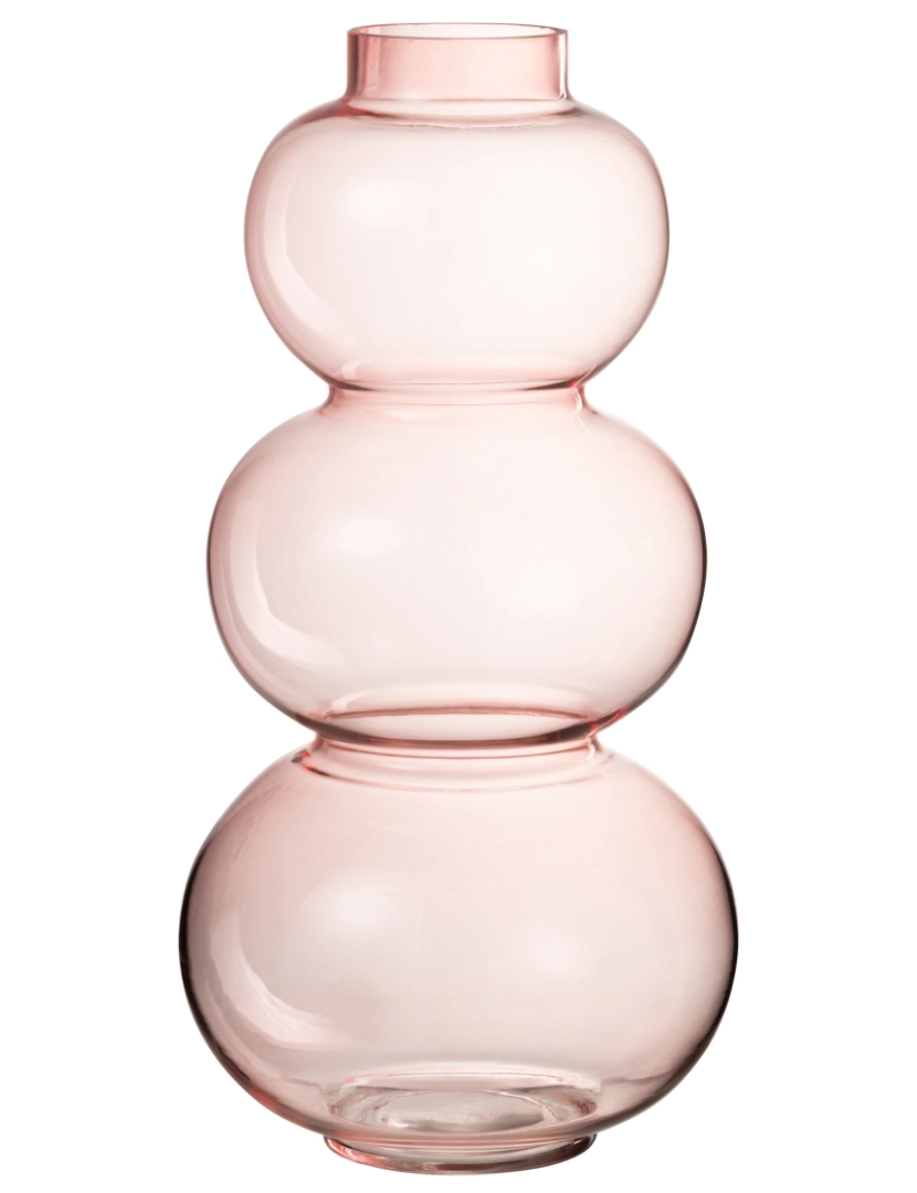 imagem de J-Line Vase Ball Glass Rose Grande1