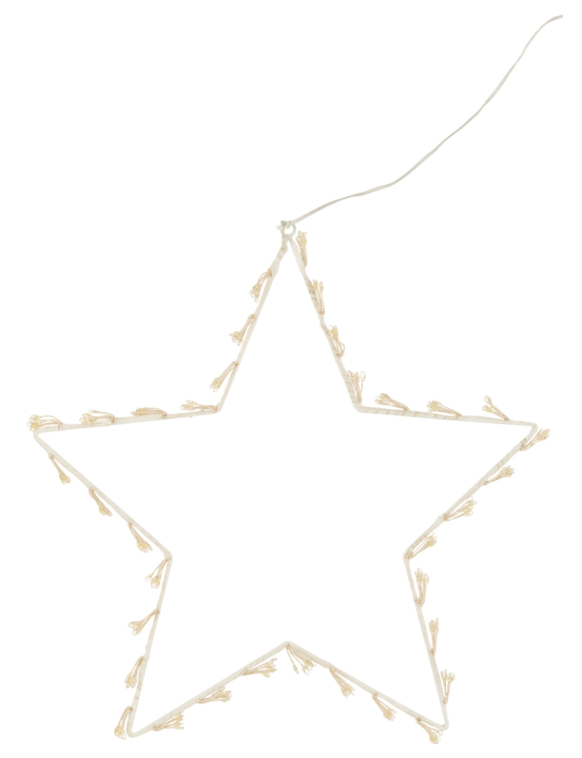 imagem de J-Line Star Deco Led Metal Branco Grande1