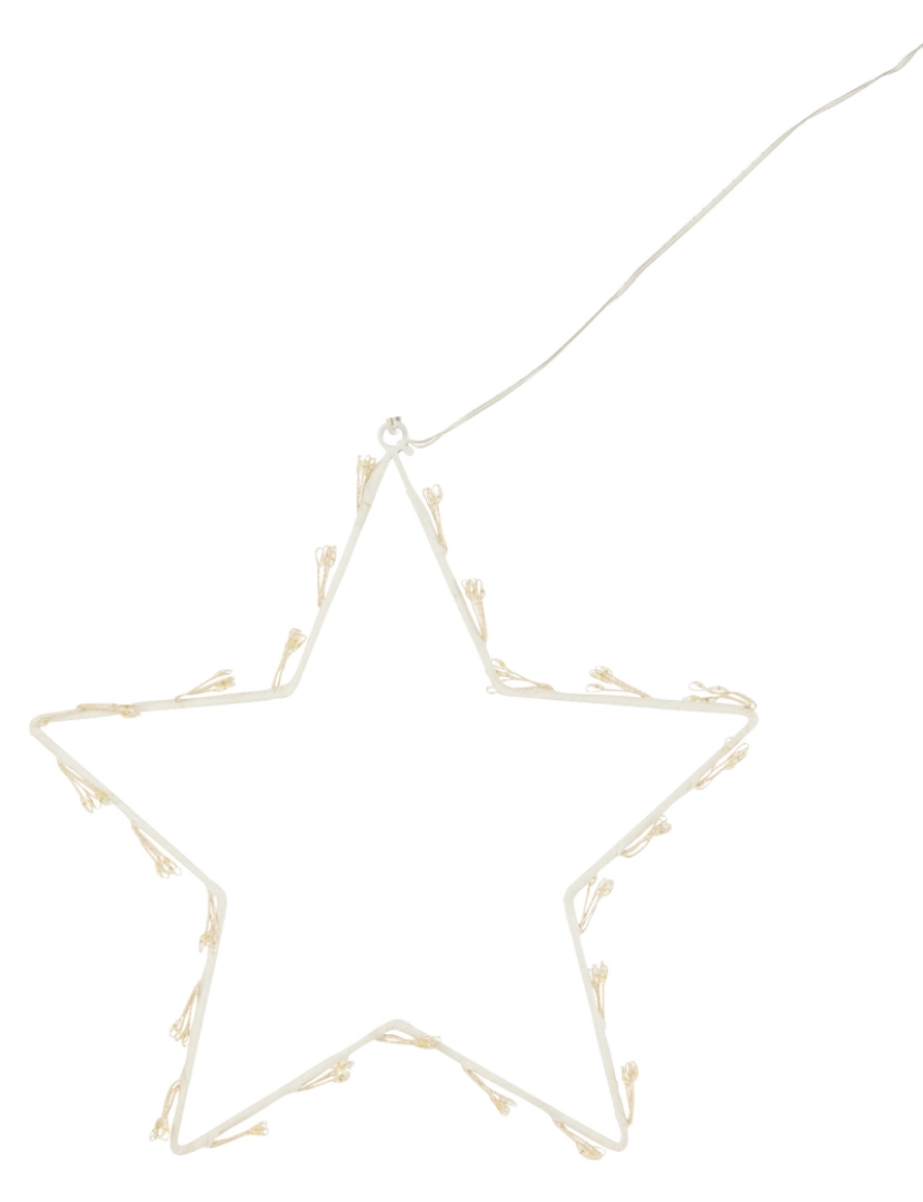 imagem de J-Line Star Deco Led Metal Branco Pequeno1