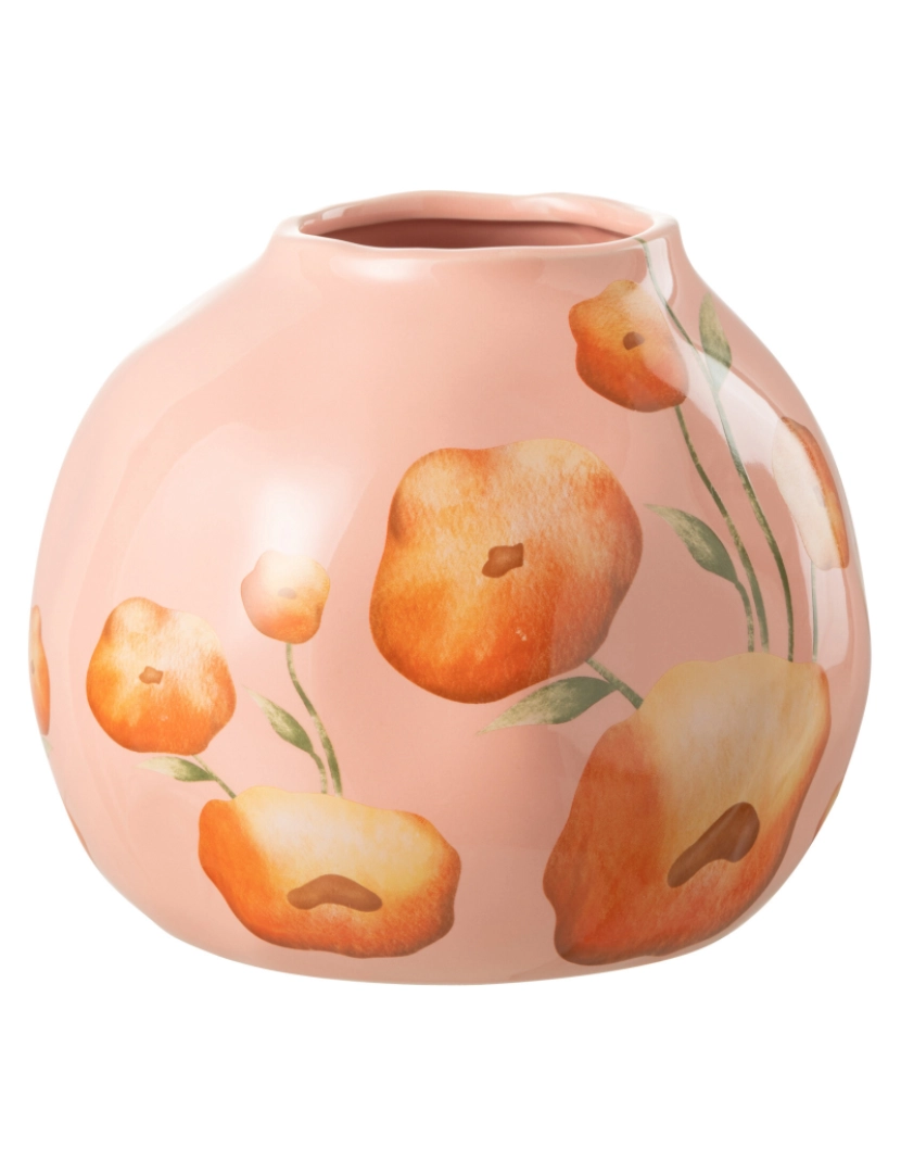 imagem de Salmão de cerâmica grande vaso de flores J-Line / laranja1
