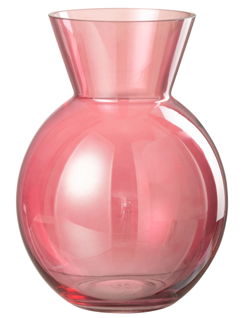 J-Line - J-Line Vase Ball Glass Vermelho Grande