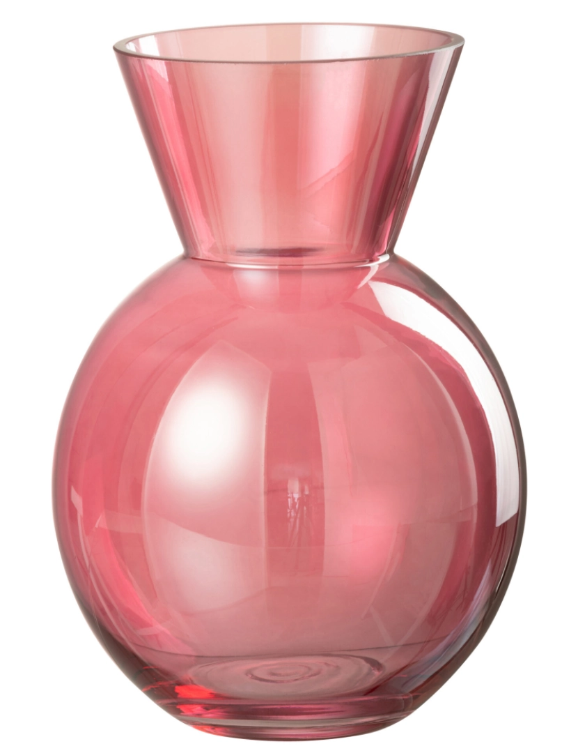 J-Line - J-Line Vase Ball Glass Vermelho Médio