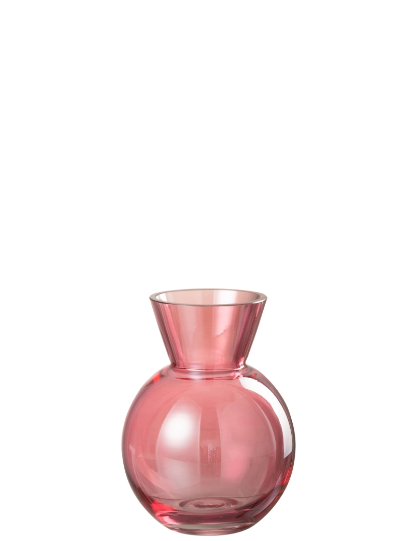 J-Line - J-Line Vase Ball Glass Red Small