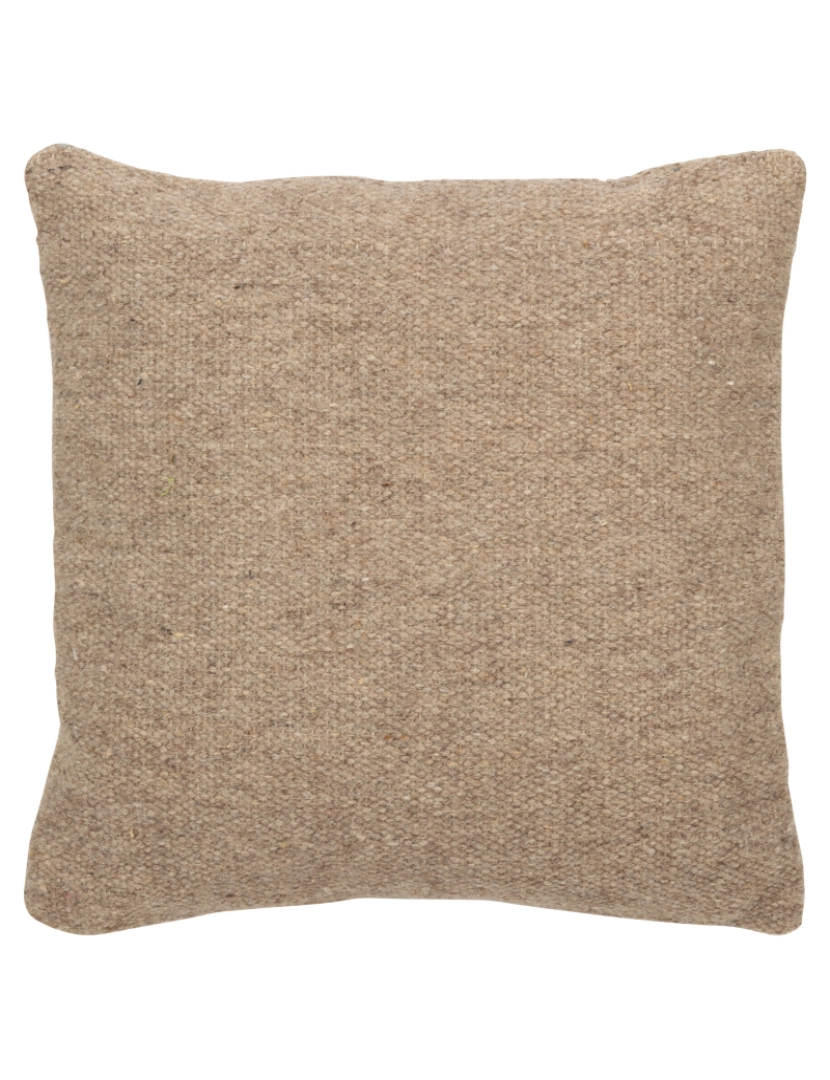 J-Line - Lã de bege tecido de almofada de J-Line