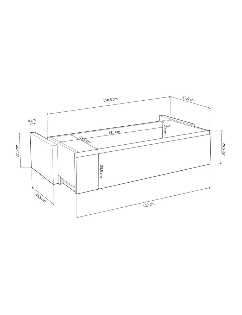 imagem de Cajón Luxury Artic 135 cm5