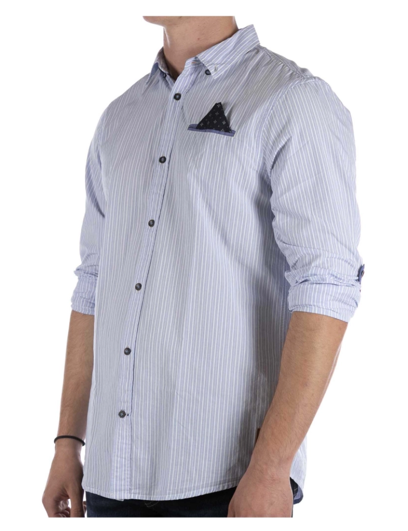 imagem de Camisa Riscas Scotch&Soda Branco Azul4