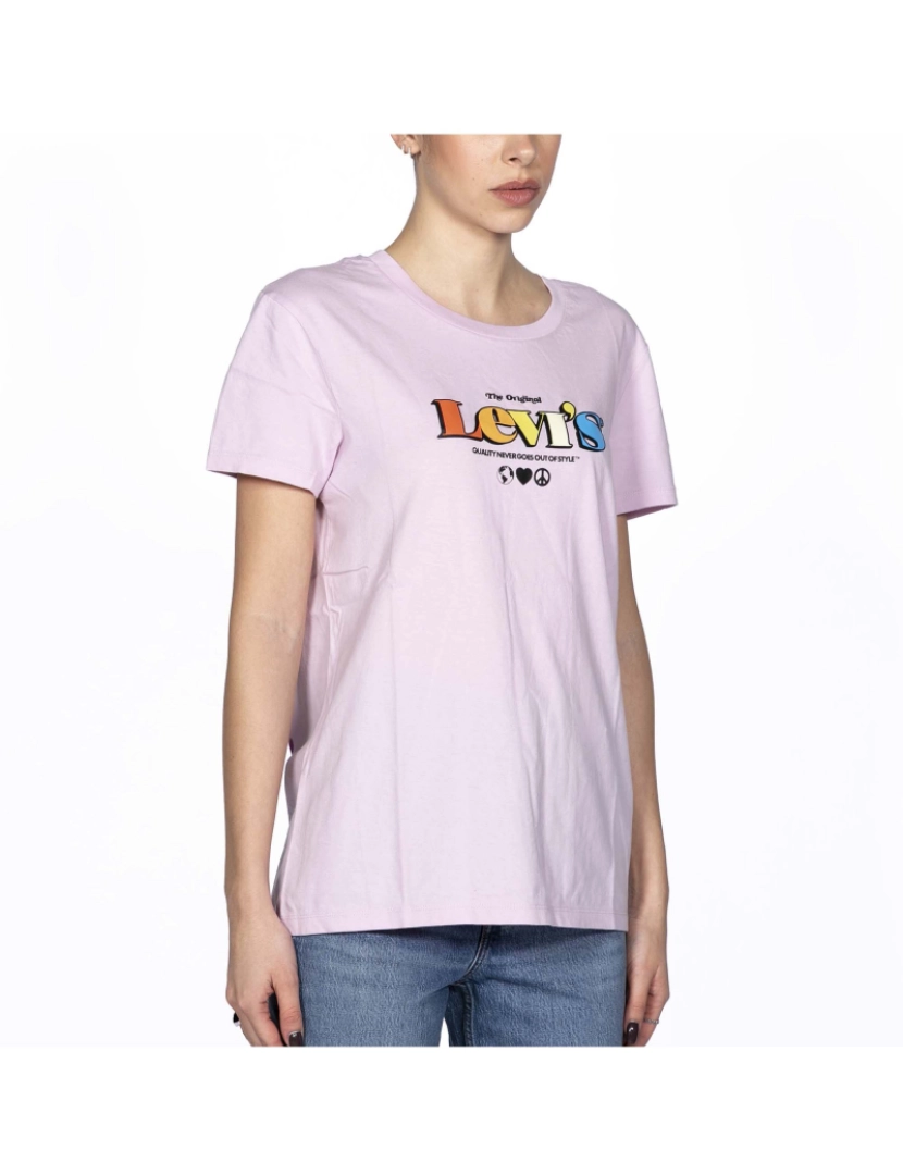 imagem de T-Shirt Levi's The Perfect Tee Mv Innovation Srt Rosa2