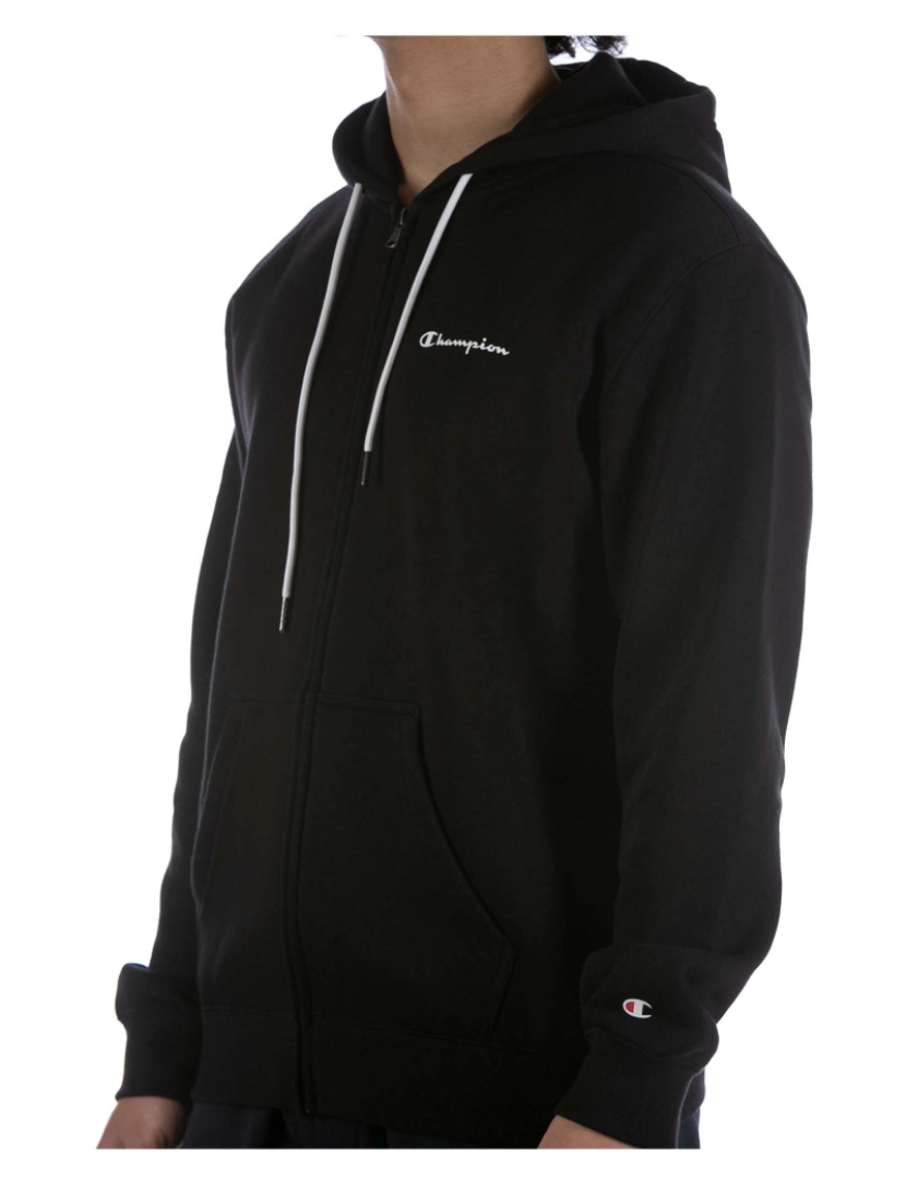 imagem de Sweatshirt Campeão Com Capuz Completo Zip Preto4