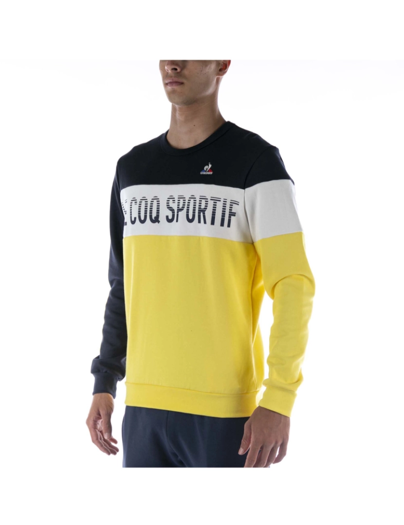 imagem de Moletom Le Coq Sportif Saison 2 Azul Amarelo2