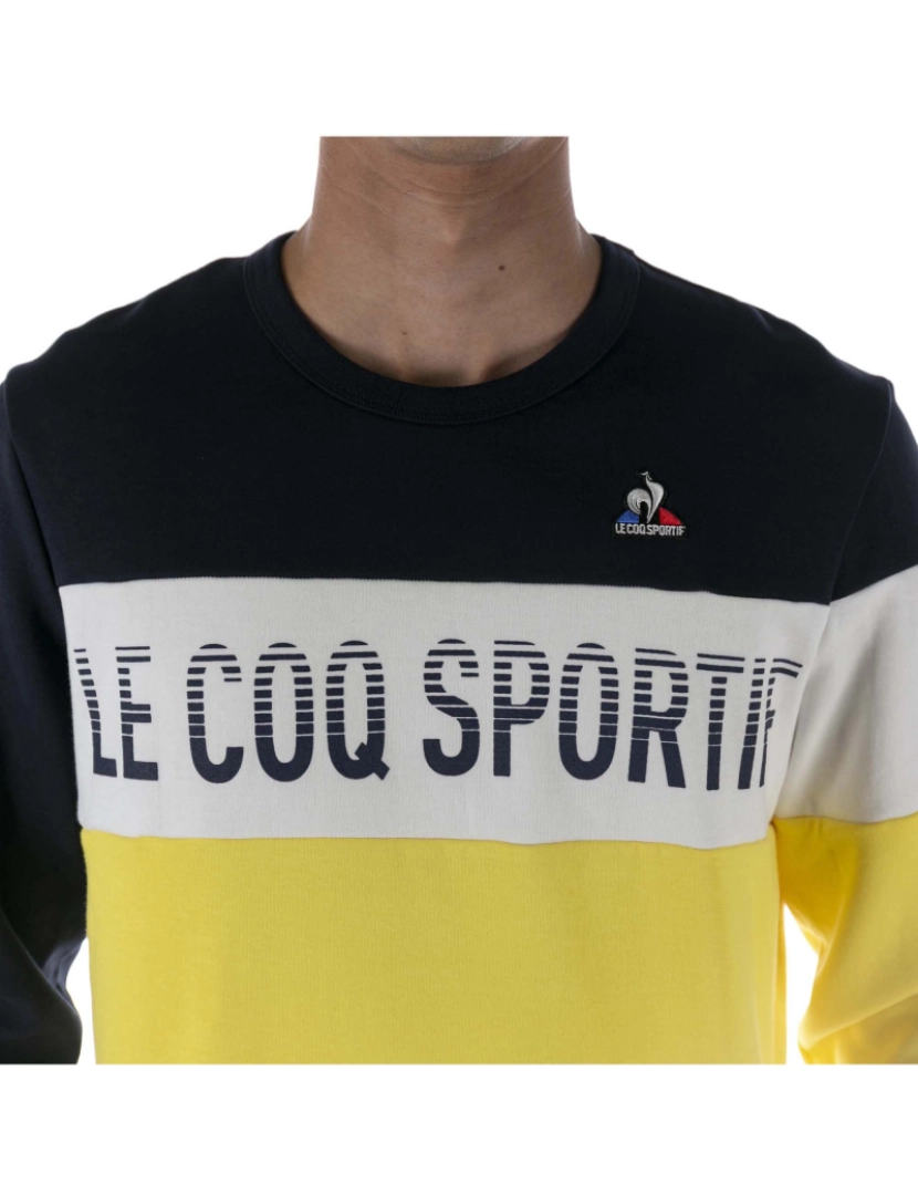 imagem de Moletom Le Coq Sportif Saison 2 Azul Amarelo4