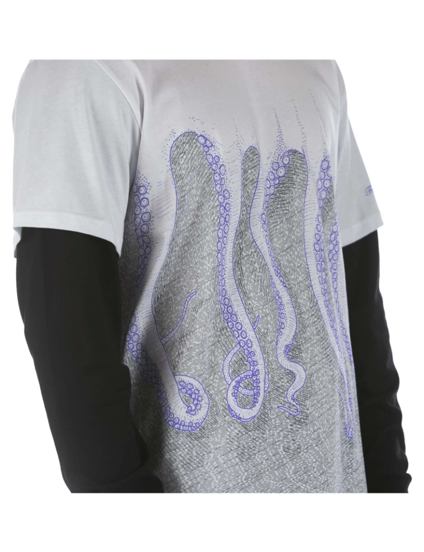 imagem de T-Shirt Octopus Milan L/S Branco Preto5