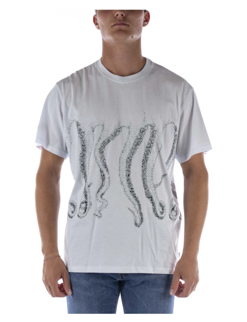 Octopus - T-Shirt Branca Octopus Censored Outline