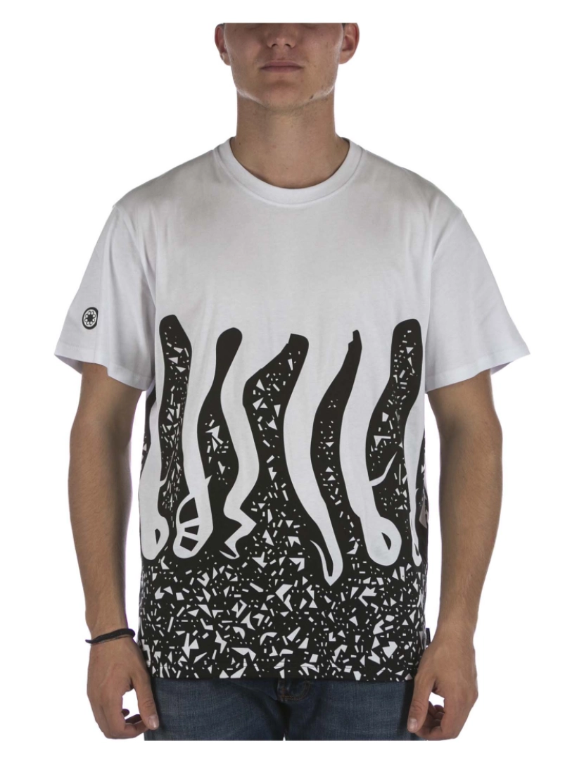 Octopus - T-Shirt Branco Com Estampa Polvo