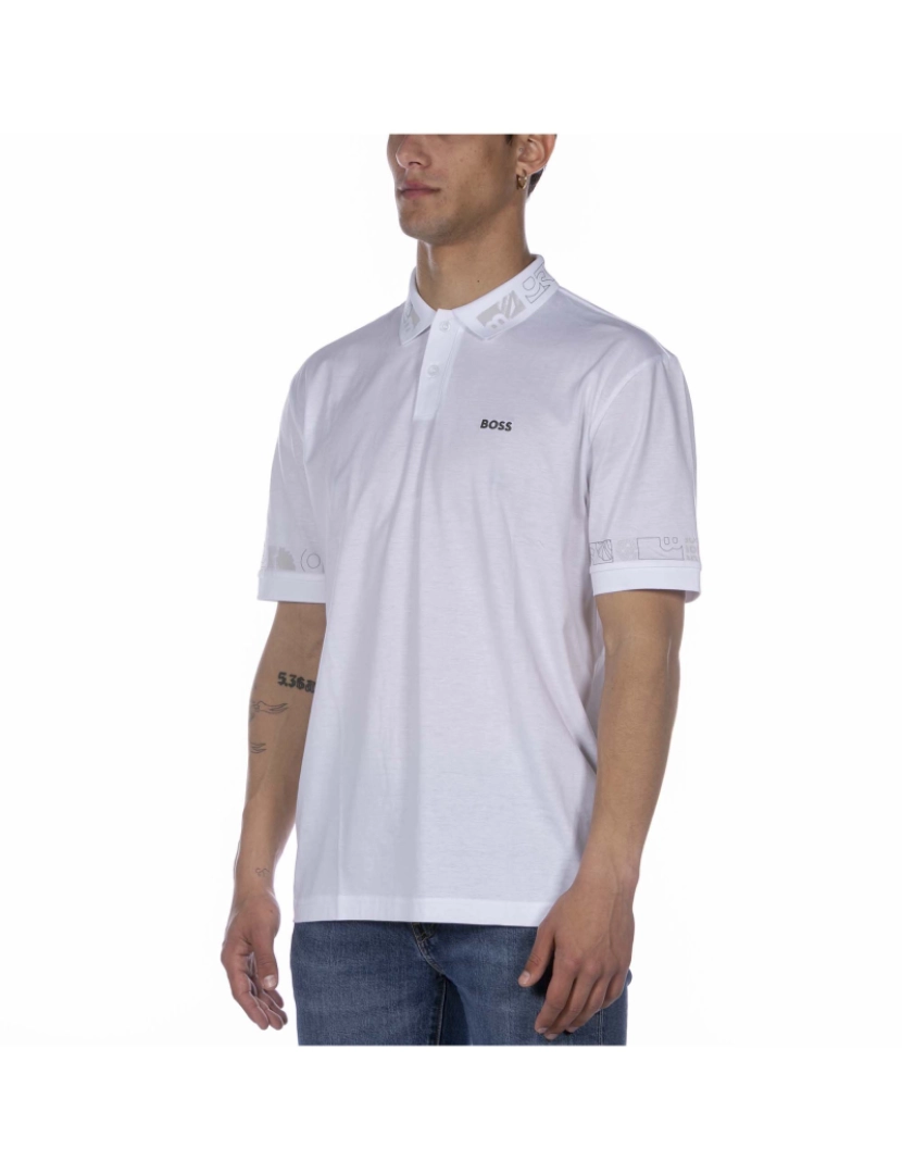 imagem de Camisa Polo Boss Pirax 10241540 Branca2