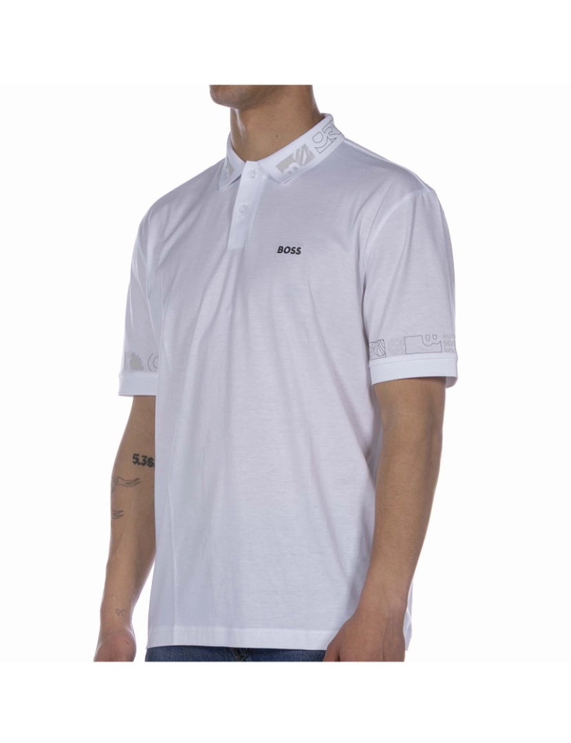 imagem de Camisa Polo Boss Pirax 10241540 Branca4