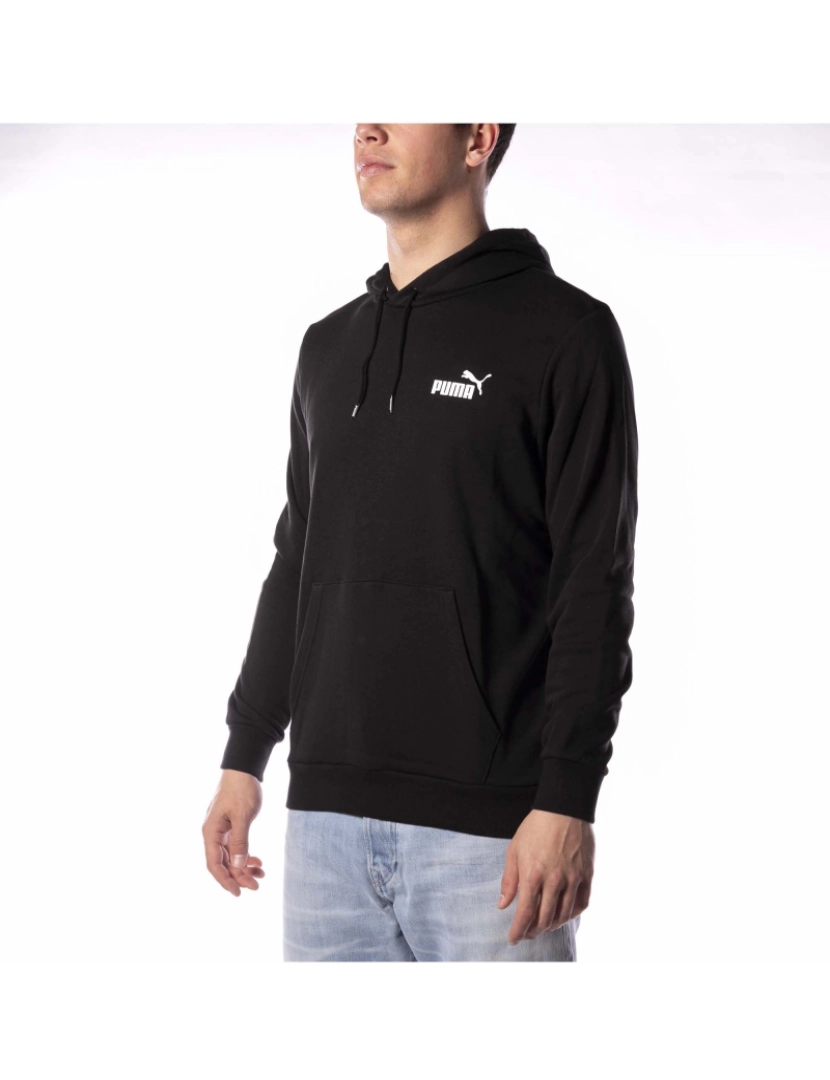 imagem de Moletom Puma Pequeno Logotipo Hoodie Preto2