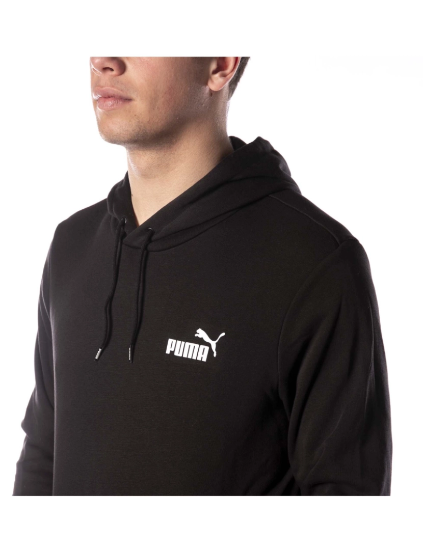 imagem de Moletom Puma Pequeno Logotipo Hoodie Preto5