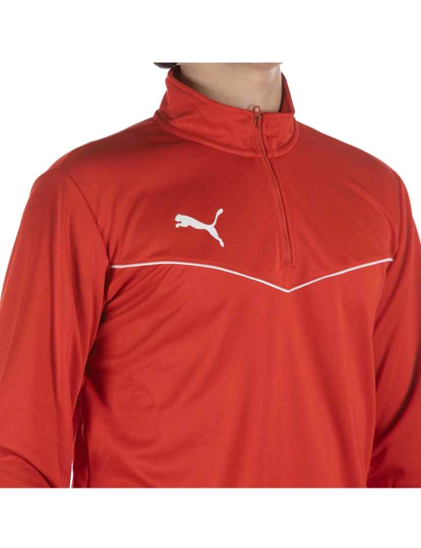 imagem de Puma Teamrise 1/4 Zip Top Camisola Vermelha4