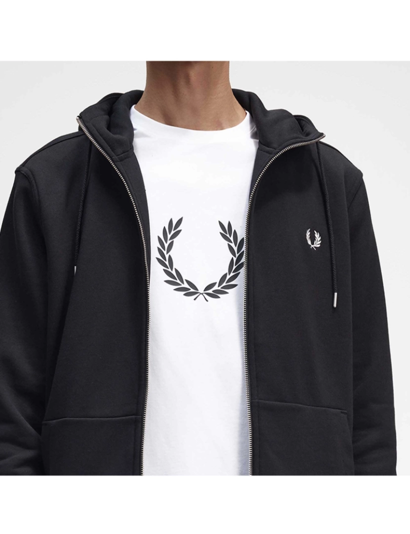 imagem de Fred Perry Camisola Preta Com Zip Completo5