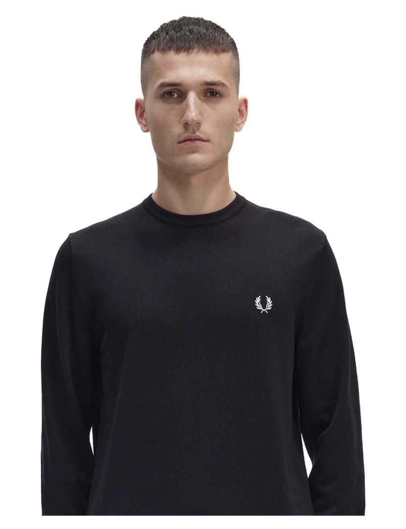 imagem de Suéter Preto Fred Perry Classic Crew Neck2