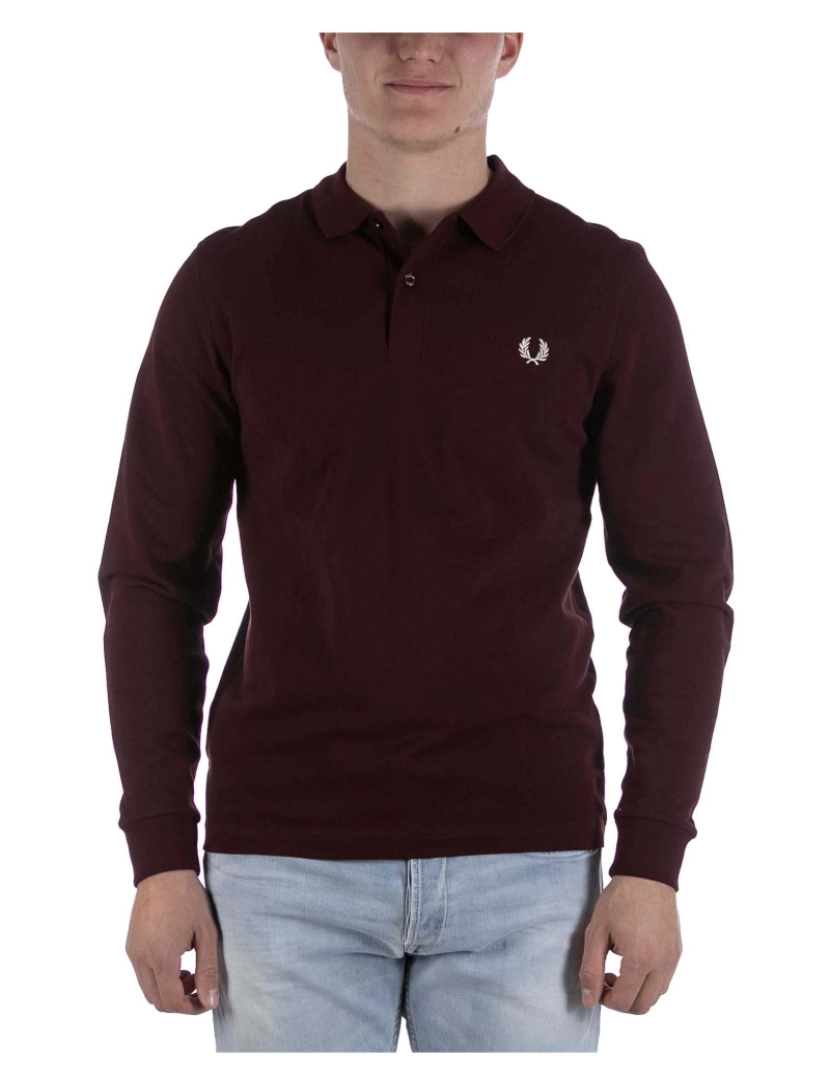 Fredperry - Fred Perry Camisa Polo Lisa Fred Perry Bordeaux